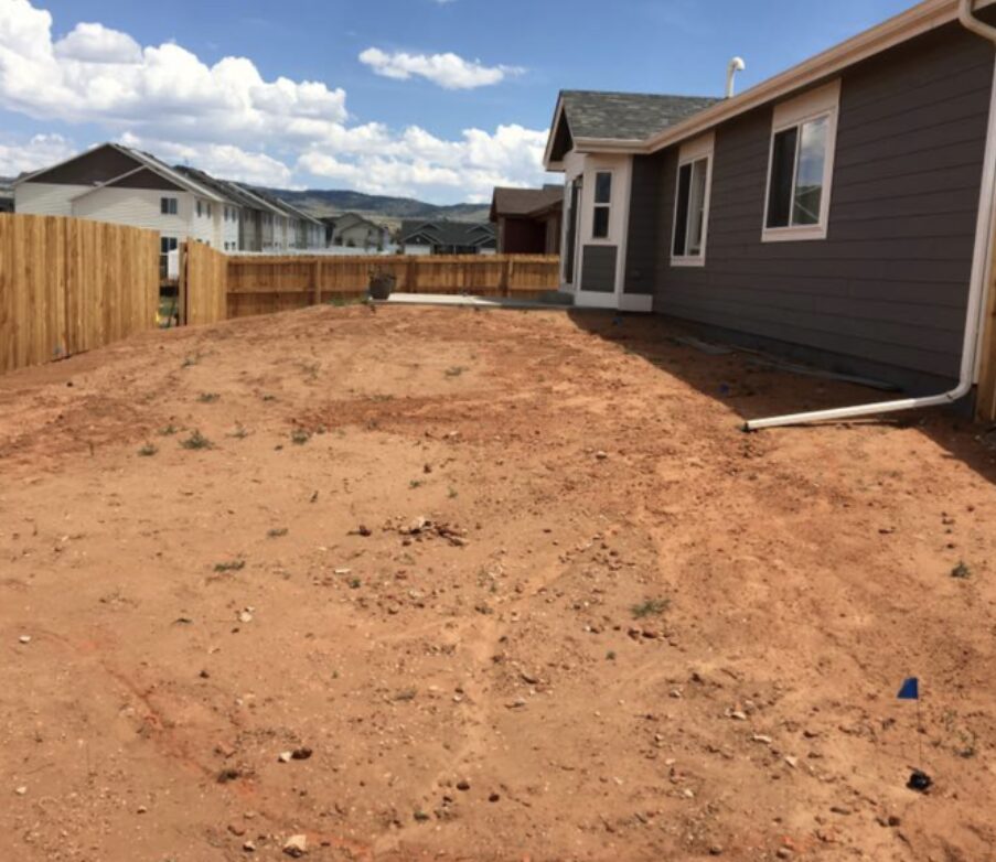 Backyard prepared for a complete landscape installation